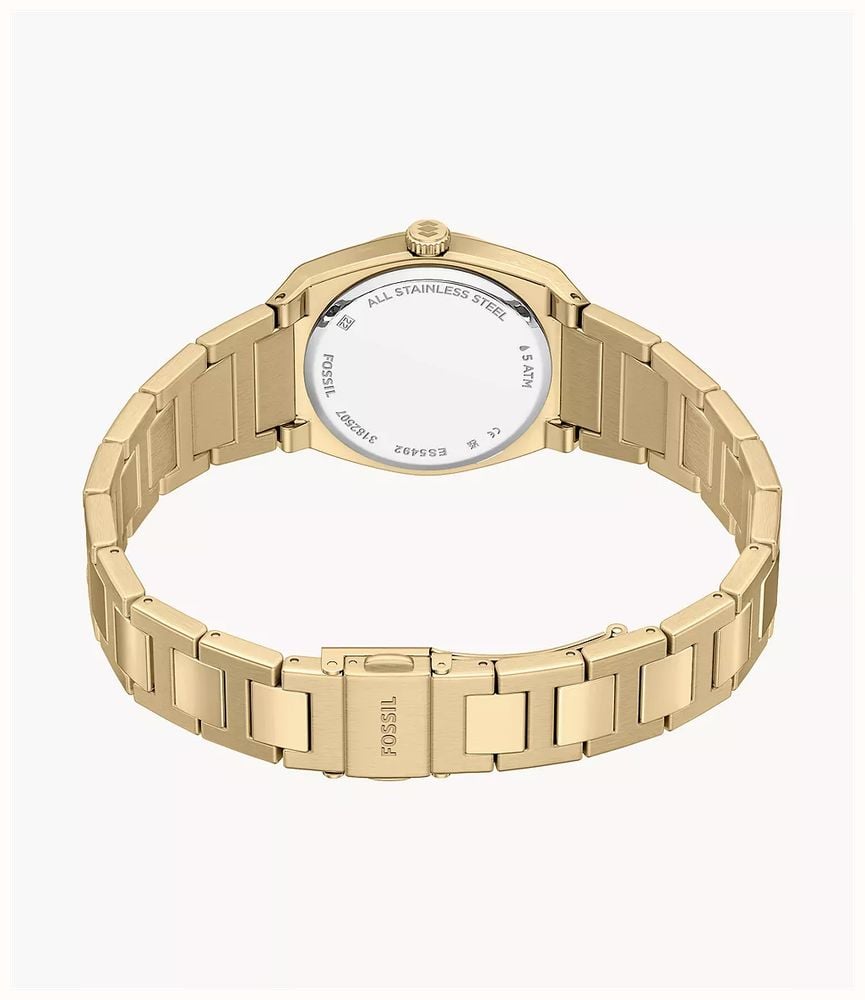 Fossil Everett 27 mm Three-Hand Gold-Tone Stainless Steel Fossil Watch ES5492 - alternate view 4