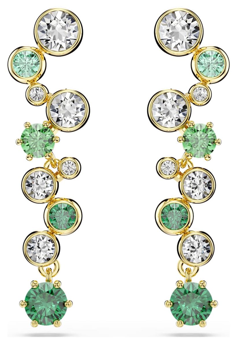 Swarovski 5732248 Constella Drop Earrings Mixed Cuts, Green Jewellery