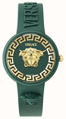 Versace ICONIC MEDUSA POP (39mm) Green Dial / Green Silicone Strap VE8J00424