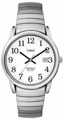 Timex Easy Reader INDIGLO (35mm) White Dial / Stainless Steel Expanding Bracelet T2H451