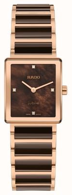RADO Integral Diamonds Quartz (23mm) Brown Mother-of-Pearl Dial / Brown High-Tech Ceramic & PVD Bracelet R20251912