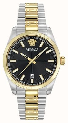Versace MILLENIUM Quartz (40mm) Black Dial / Two-Tone Stainless Steel Bracelet VE0G00525