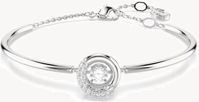 Swarovski Dextera Bangle Round Cut, White, Rhodium Plated 5733399