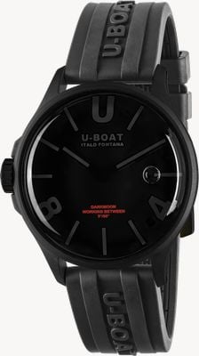 U-Boat Darkmoon PVD (40mm) Blackout Curve Dial / Black Vulcanised Rubber Strap 9545