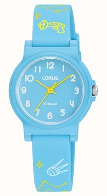 Lorus Junior Space Pattern (27mm) Sky Blue Dial / Sky Blue Patterned Silicone Strap RRX39JX9