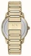 Armani Exchange Three-Hand Quartz (42mm) Black Sunray Dial / Gold PVD Stainless Steel Bracelet AX2650 - alternate view 4