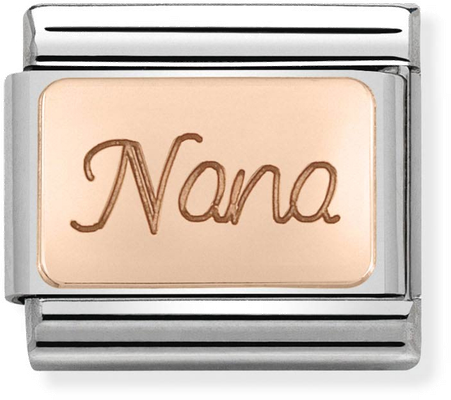 Nomination Classic Nana 9ct Rose Gold & Steel Charm 430108/01