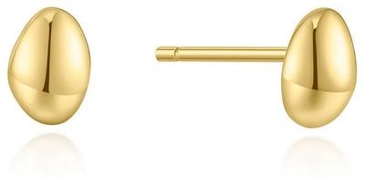Ania Haie Gold Organic Dome Pebble Stud Earrings E076-02G