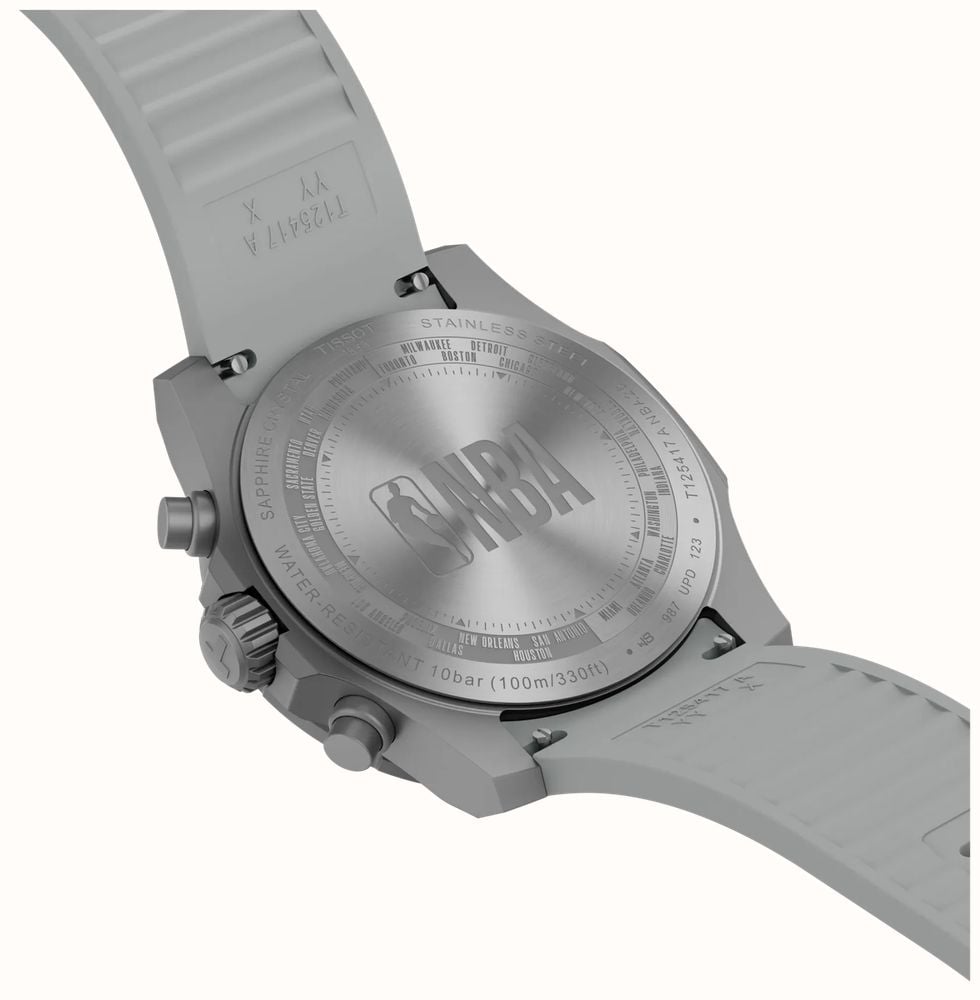 Tissot Supersport Chrono NBA Special Edition (42mm) Grey Dial / Grey Rubber Strap T1254171703100 - alternate view 3