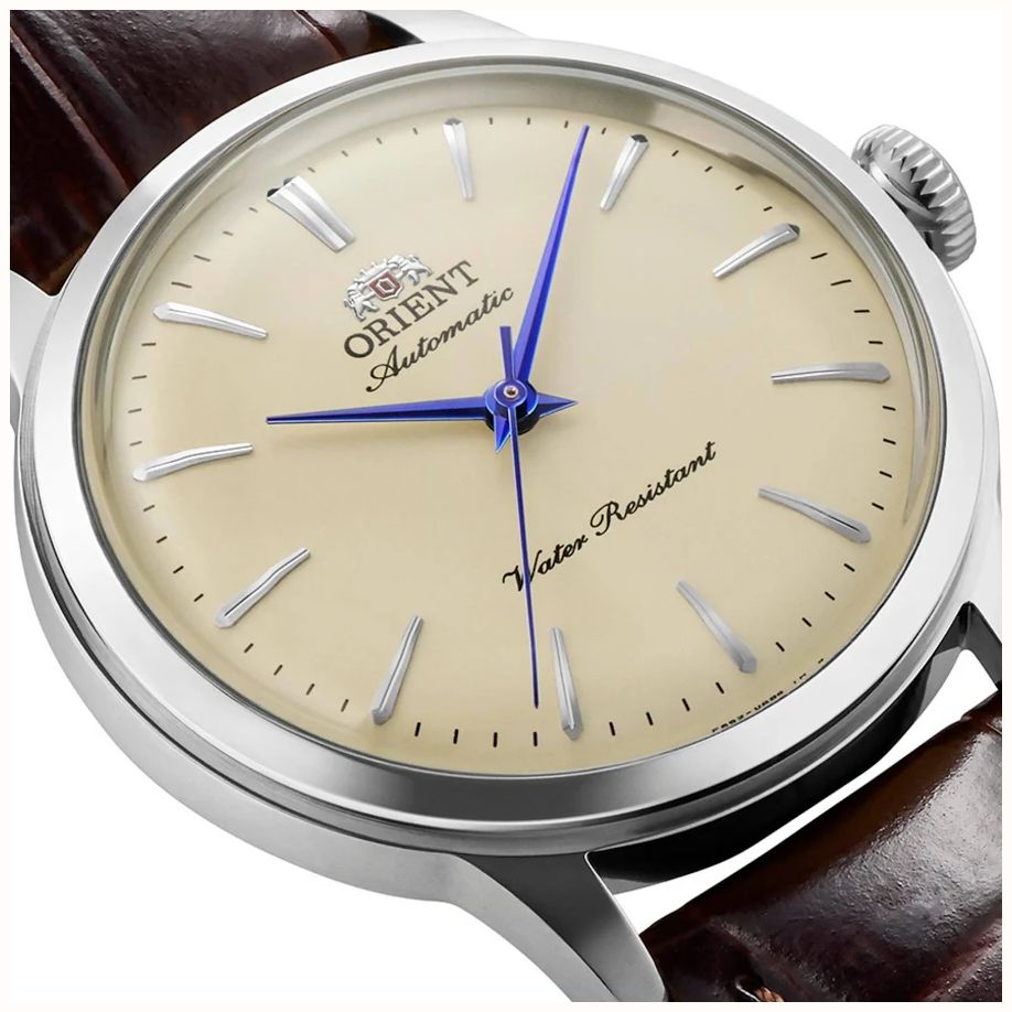 Orient Bambino 36mm Automatic Watch – Ivory Dial & Brown Leather Strap RA-BB0104Y30B - alternate view 3