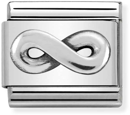 Nomination Classic Infinity Oxidised Sterling Silver & Steel Charm 330101/21