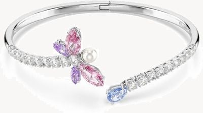 Swarovski x Ariana Grande Dragonfly Mixed-Cut Rhodium-Plated Bangle 5737401