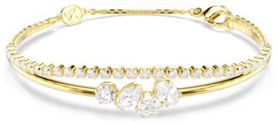 Swarovski Mesmera bracelet, Mixed cuts, White, 18K gold finish 5747953