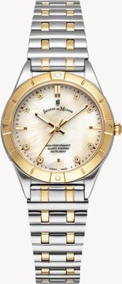 Jacques Du Manoir Leonie Three-Hand Quartz (29mm) Mother-of-Pearl Dial / Two-Tone Stainless Steel Bracelet JWL05903