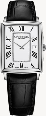 Raymond Weil Toccata Square Quartz (29mm) White Dial / Black Leather Strap 5425-STC-00300