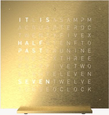 QLOCKTWO EARTH 13.5 STEEL SERIES GOLDEN LEGEND (English) - 24K fine gold plated T4GENGD-UK