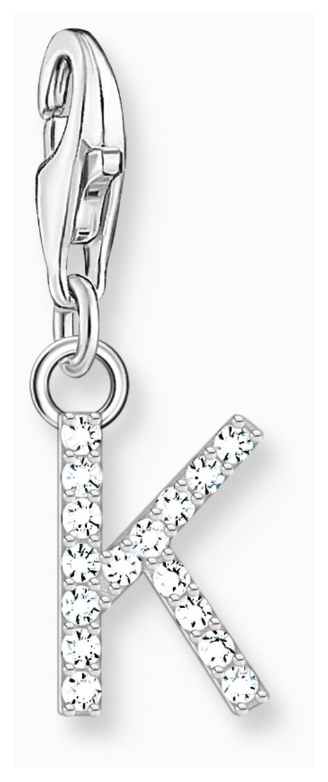 Thomas Sabo 1950-051-14 Charm Pendant Letter K With White Jewellery