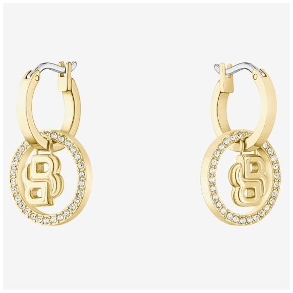 BOSS Jewellery 1580821 Double B Divine Gold Tone Drop Huggie