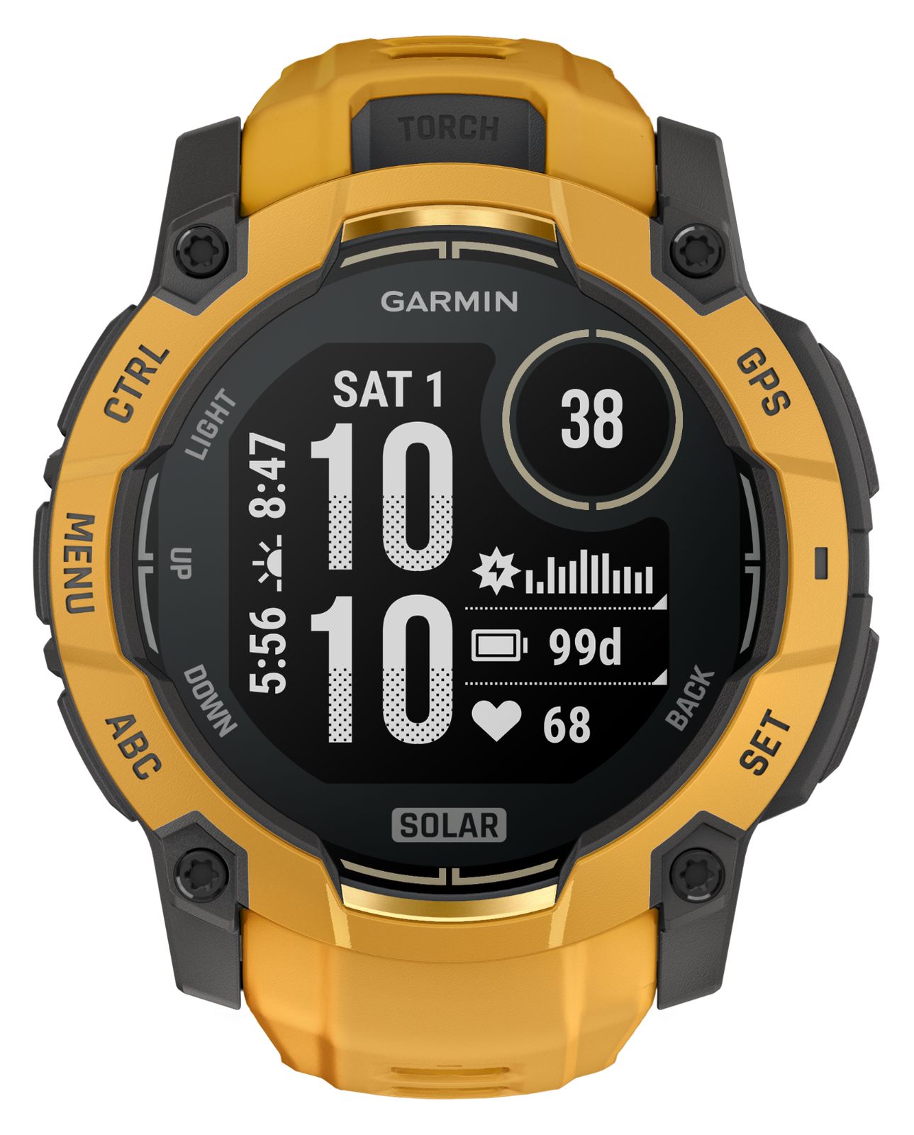 Garmin 010-02935-02 Instinct 3 – Alpine Rush Edition Solar Watch