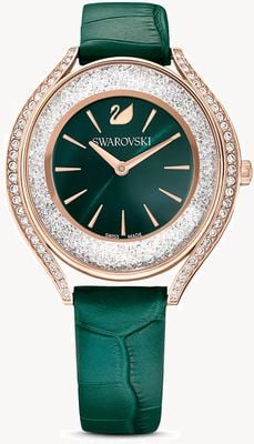 Swarovski Crystalline Aura | Green Dial | Green Leather Strap 5644078