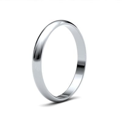 James Moore Wedding Ring  | 2.5mm | Light | Size D-Shape | AG_2.5LLD-9W AG_2.5LLD-9W