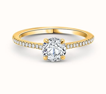 18ct Yellow Gold Diamond Solitare Ring SR2592YG