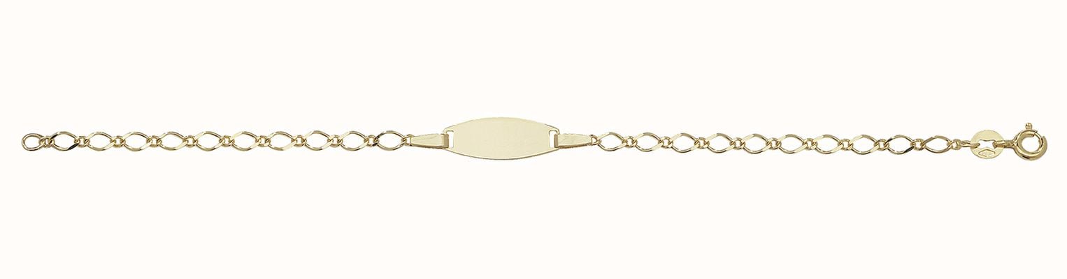 James Moore TH Babies' 9ct Yellow Gold 6 Inches ID Bracelet BR056