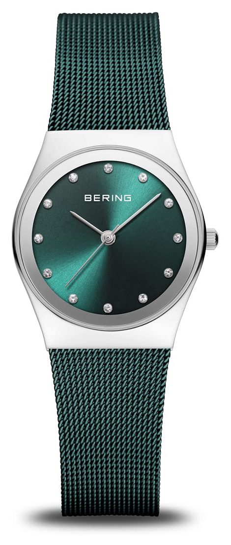 Bering 12927-808 Classic | Green Dial | Green PVD Steel Mesh Watch