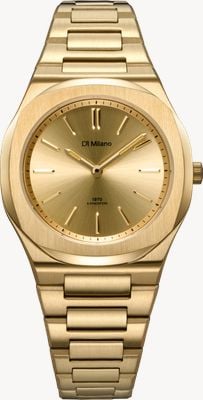 D1 Milano Ultra Thin Gold Mellow (34mm) Gold Sunray Dial / Gold PVD Stainless Steel Bracelet UHBL02