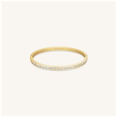 Rosefield Jewellery Tennis Gold Plated Crystal Bangle JBCBG-J1033