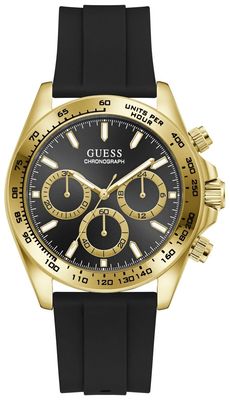 Guess Arthur Black Sunray Dial Black Silicone Strap GW1155G2