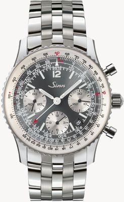 Sinn 903 St Sa II A Automatic (41mm) Anthracite Sunburst Dial / Stainless Steel Fine Link Bracelet Watch 903.092 FINE LINK