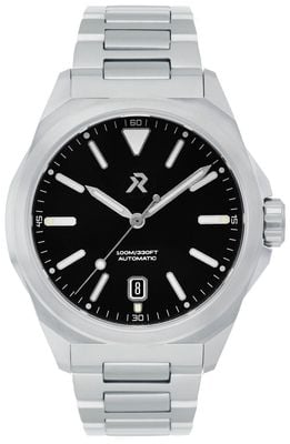 RZE Resolute Pro Automatic - Date (40mm) Jet Black Enamel Dial / UltraHex Titanium Bracelet RES-40-JB-DATE