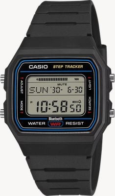Casio Classic F-B100W Digital Step Tracker (38.1mm) Digital Display / Black Bio-Resin Band F-B100W-1AEF