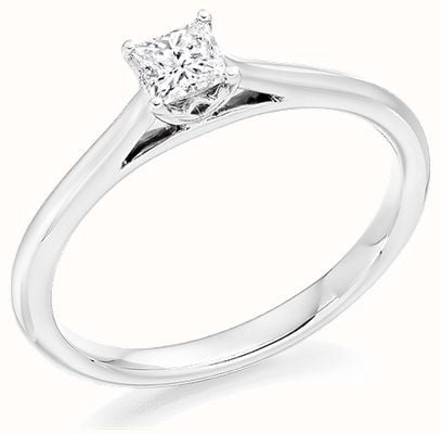 Platinum 3.50mm Princess Cut D VS1 Ring ENG22071