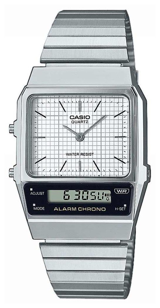 Casio AQ-800E-7AEF Vintage Dual-Display (32.1mm) White Dial Watch