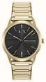 Armani Exchange Three-Hand Quartz (42mm) Black Sunray Dial / Gold PVD Stainless Steel Bracelet AX2650