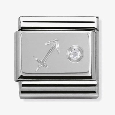 Nomination Classic Sagittarius Cubic Zirconia Sterling Silver Charm 330302/09