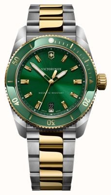 Victorinox Maverick Quartz (39mm) Green Dial / Two-Tone Stainless Steel Bracelet 242101