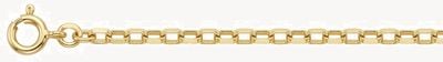 9ct Solid Yellow Gold Diamond Cut Oval Belcher 2.20mm Chain SOBD-220-9Y-18