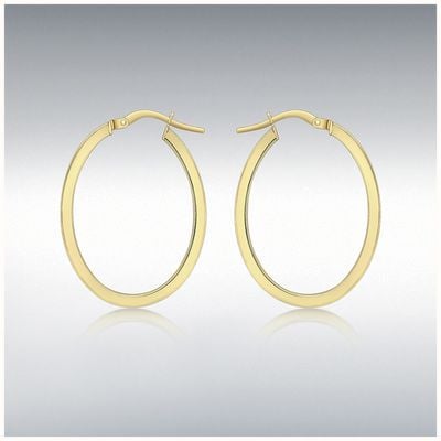IBB 20X30mm Oval 9ct Y/g Creole Earrings 1.51.2269