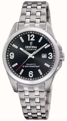 Festina Calendario Titanium (31mm) Black Dial / Titanium Bracelet F20697/3