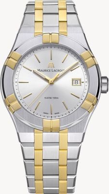 Maurice Lacroix Aikon Quartz Duotone (40mm) Grey Sun-Brushed Dial / Two-Tone Stainless Steel Bracelet AI1108-PVY13-130-1