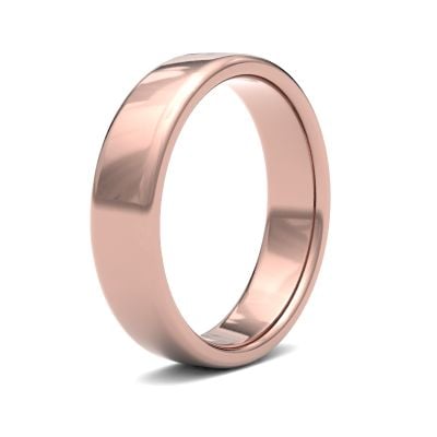 James Moore Wedding Rings | 9ct Rose Gold | 5mm | Medium | Soft Court | AG_5LMS-9R