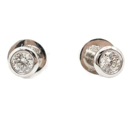 James Moore & Co J85776 18ct White Gold Rubover Set Round Jewellery