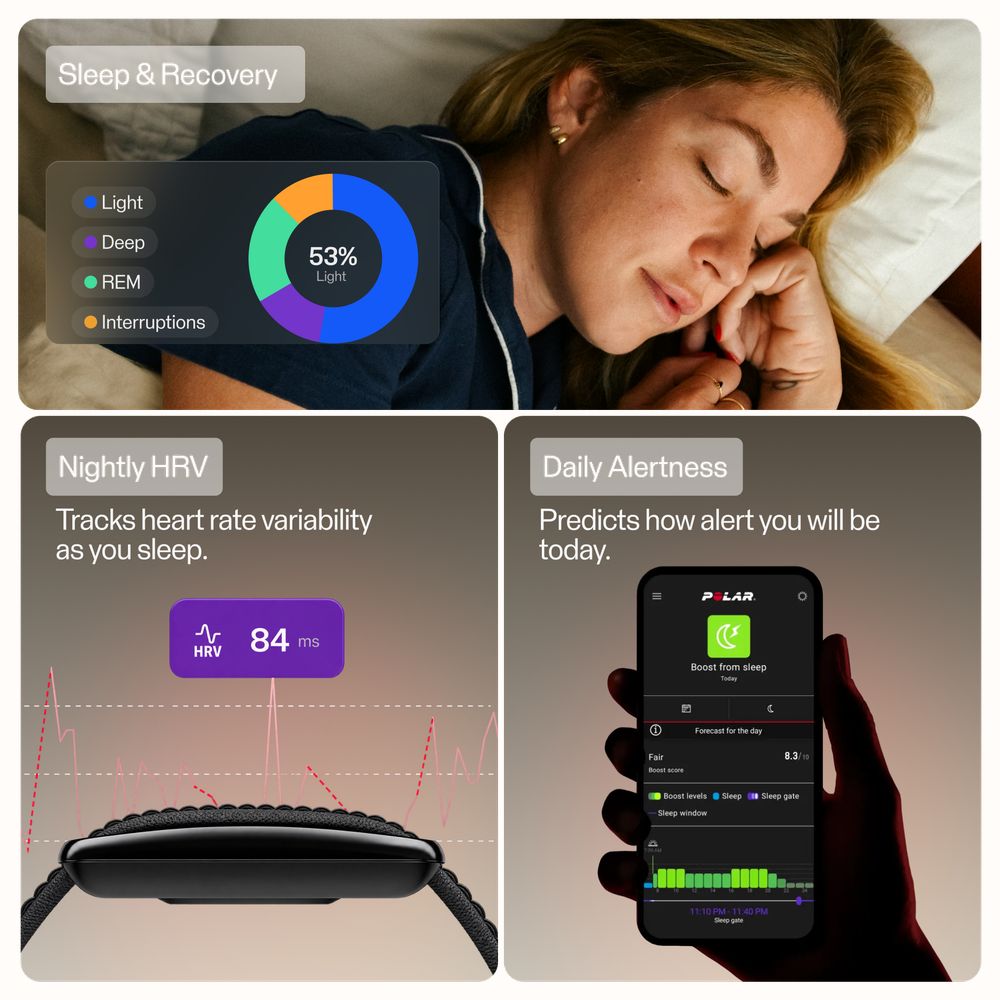 Polar Loop Beige Magnetic Silicone - Screen-Free Wearable Health Band & Fitness Tracker Watch 920121268 - alternate view 8