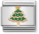 Nomination 9k Rose Gold Christmas Tree Charm 430203/05