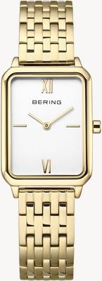 Bering Classic Quartz (23mm) White Dial / Gold PVD Stainless Steel Bracelet Watch 17423-734