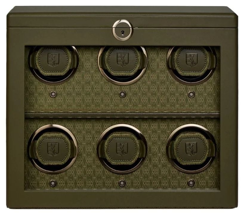 WOLF 191641 Wolf Earth 6 Piece Watch Winder in Olive Jewellery