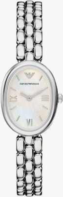 Emporio Armani Sinfonia (28mm) White Mother-of-Pearl Dial / Stainless Steel Bracelet AR11776